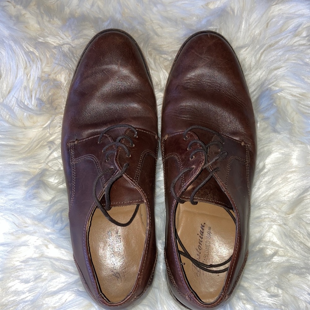 BOSTONIAN quality leather, sz. 10W, dk brown wingtip oxford men’s shoes $15